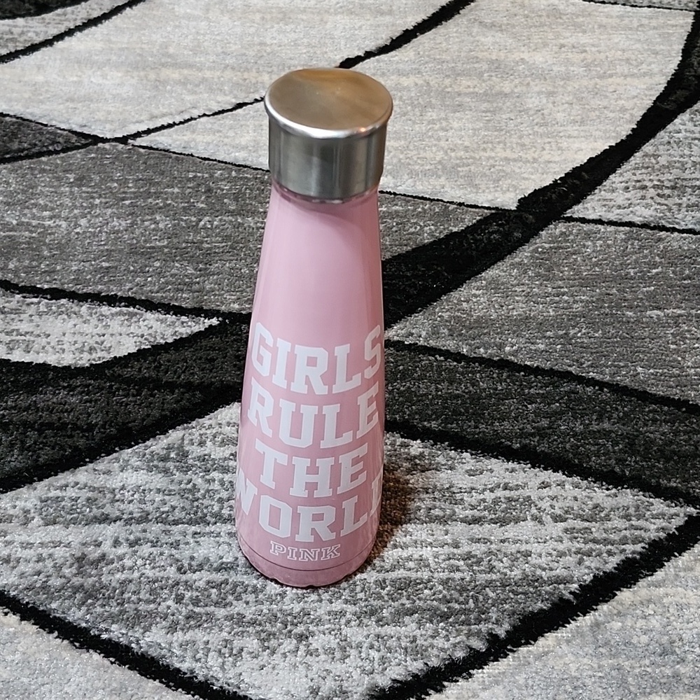VS PINK SIP BY SWELL GIRLS RULE THE WORLD 15OZ STAINLESS WATER BOTTLE